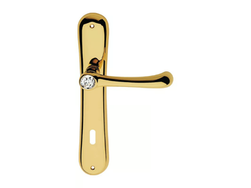 IDEA CRYSTAL - Chromed brass door handle with Swarovski® Crystals on back plate by LINEA CALI' - view 2